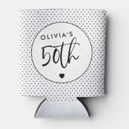 Porta-lata Escrita Geométrica B&W Mínima 50º Aniversário