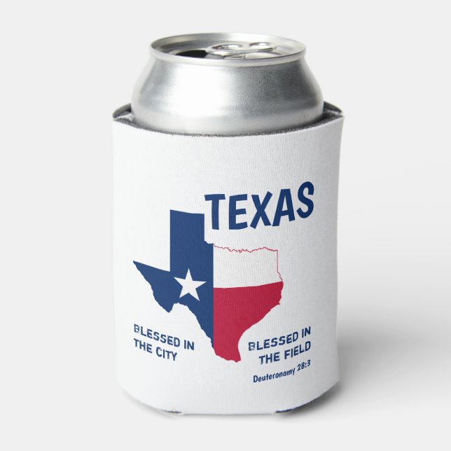 Porta-lata Escritura Cristã TEXAS Monograma Abençoado (Can Front)