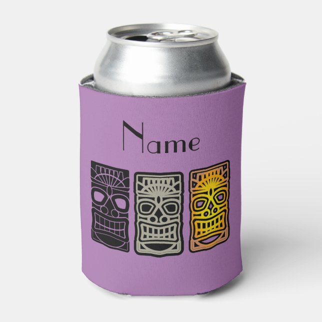 Porta-lata Esculturas de Tiki triplas Thunder_Cove (Can Front)