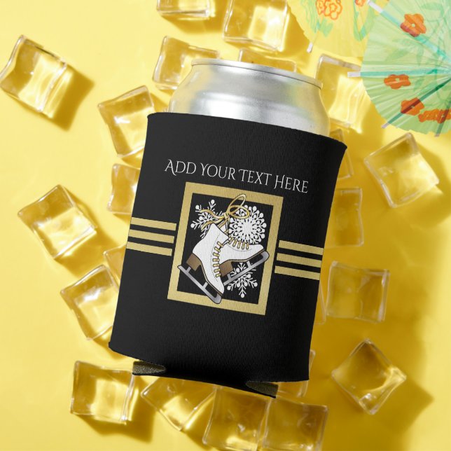 Porta-lata Esfolamento moderno de gelo preto e Dourado (Verão in situ)