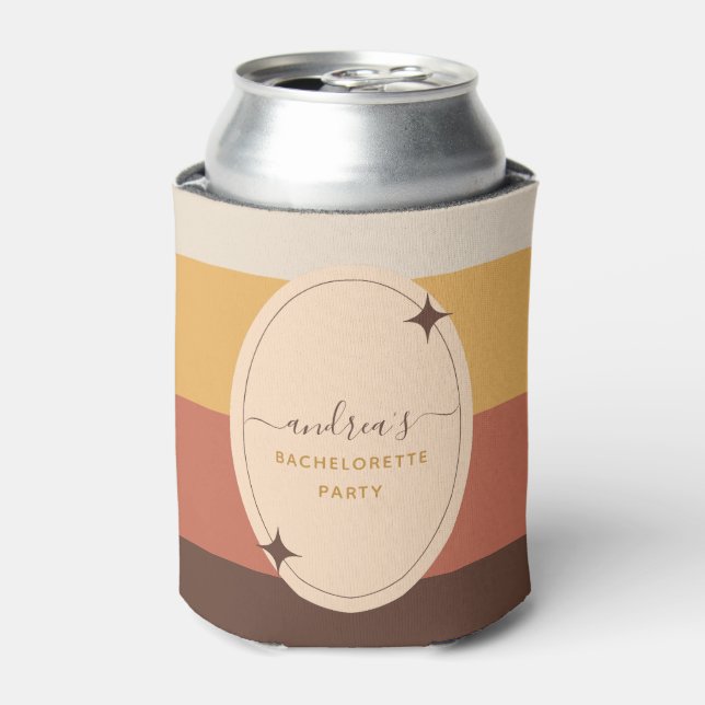 Porta-lata Esfregaço de Festa de solteira com risca de 60s e  (Can Front)