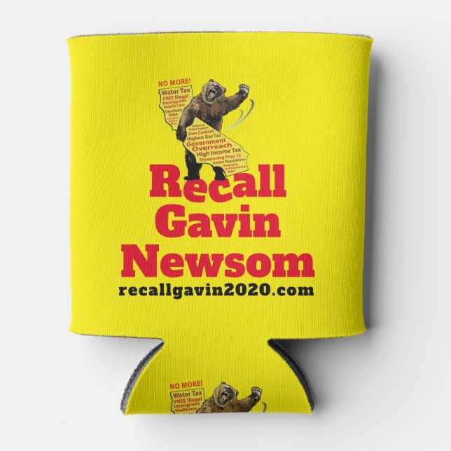 Porta-lata Esmagando a louca California Grizzly koozie (Frente)