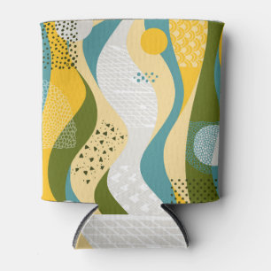 Porta-lata Espaço abstrato: Ornamentos Suaves de Linha.