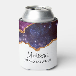 Porta-lata Espaço Azul e Roxo e Estrelas com Faixa de Faixa 