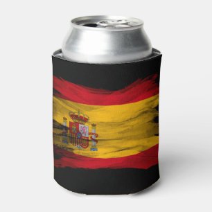 Porta-lata Espanha do pavilhão, traço do pincel, bandeira nac