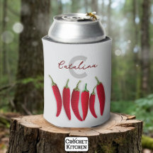 Espicia Vermelho Moderno Mínimo Crochet Jalapeno N