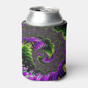 Porta-lata Espiral Roxo e Verde