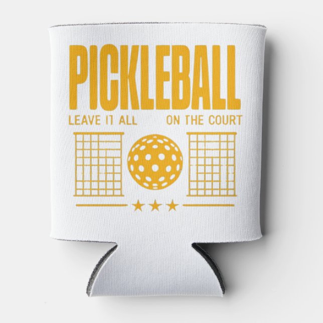 Porta-lata Espírito De Pickleball - Deixe Tudo Na Corte (Frente)