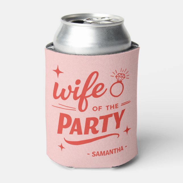 Porta-lata Esposa da Festa Retro Bachelorette  (Can Front)