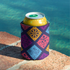 Porta-lata Espuma multicolorido de padrão geométrico Mais Fri