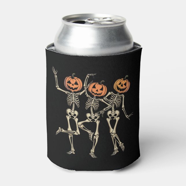 Porta-lata Esqueleto de Abóbora de Halloween Outono Temporada (Can Front)
