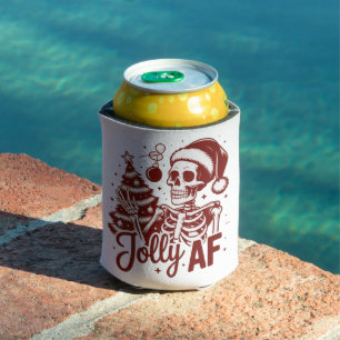 Porta-lata Esqueleto Jolly Af Snarky Natal Sarcástico Engraça