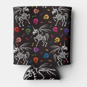 Porta-lata Esqueleto Pegasus: padrão de crânios coloridos.