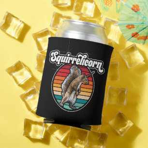 Porta-lata Esquilo-corn - esquilo unicórnio engraçado e vinta