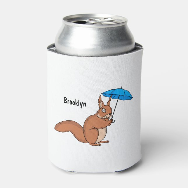 Porta-lata Esquilo vermelho bonito com desenho animado (Can Front)