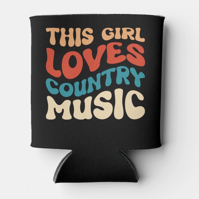 Porta-lata Esta Menina Ama Música country - Western Music Lov (Frente)