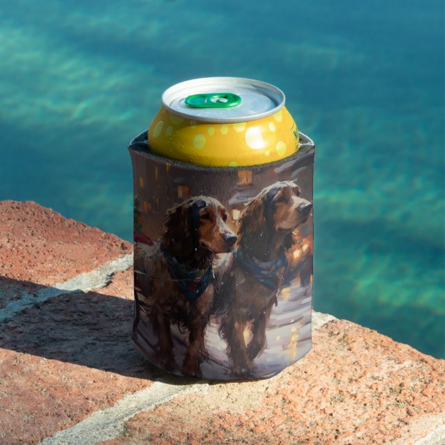 Porta-lata Estação Festiva de Natal Inglês Cocker Spaniel (Piscina in situ)
