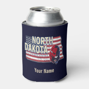 Porta-lata Estado de Dakota do Norte Estados Unidos - Mapa Re