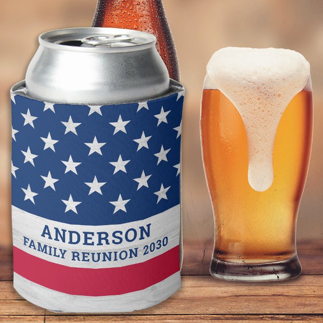 Porta-lata Estados Unidos da América Bandeira Estrelas Strips (Criador carregado)