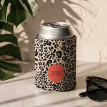 Estampa de leopardo para cooler de lata | Coolers