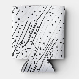 Porta-lata Estampas ou bolinhas pretas, brancas, de cinza