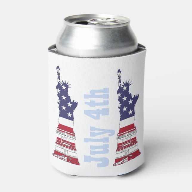 Porta-lata Estátua da Liberdade, 4 de julho, Can Cooler (Can Front)