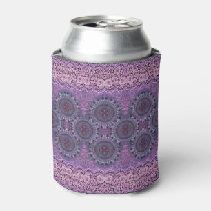 Porta-lata Estilo de Boho Roxo
