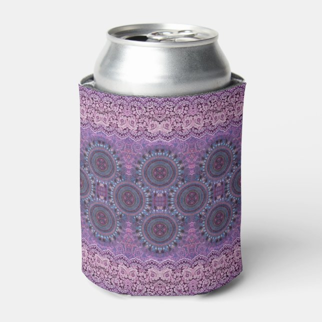 Porta-lata Estilo de Boho Roxo (Can Front)