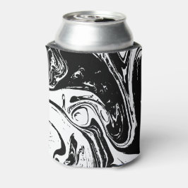 Porta-lata Estilo de Mármaco Preto e Branco