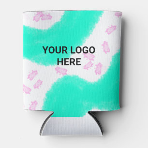 Porta-lata ESTILO DE TEXTO MÍNIMO SIMPLES PRESENÇA verde aqua