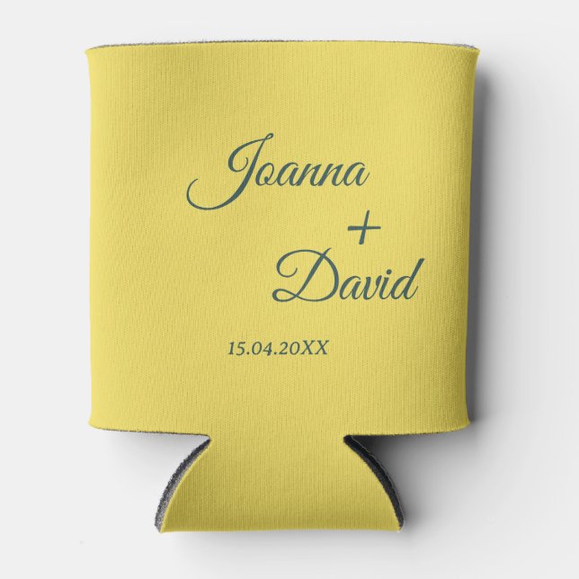 Porta-lata Estilo minimalista | Calliografia Font Wedding (Frente)