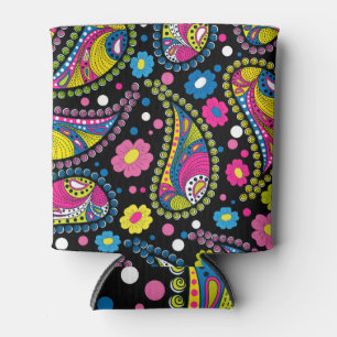 Porta-lata Estilo tribal paisley, padrão étnico perfeito.