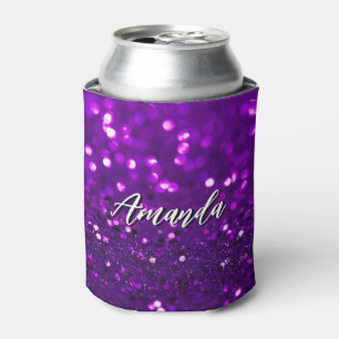 Porta-lata Estimulações de brilho roxo claro elegante