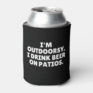 Porta-lata Estou à porta, bebo cerveja em pacientes.