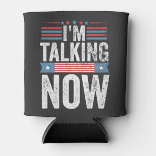 Porta-lata Estou falando agora Trump Kamala Presidente Debate
