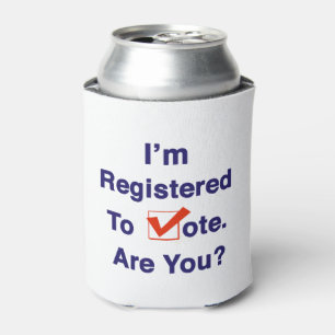 Porta-lata Estou Registrado para Votar 2026