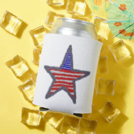 Porta-lata estrela de bandeira americana