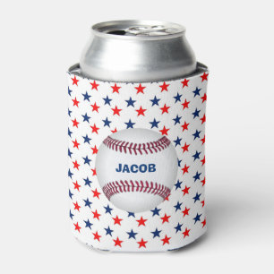 Porta-lata Estrelas americanas e basebol