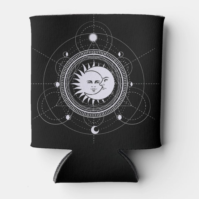 Porta-lata Estrelas celestiais do Sol e da Lua (Frente)