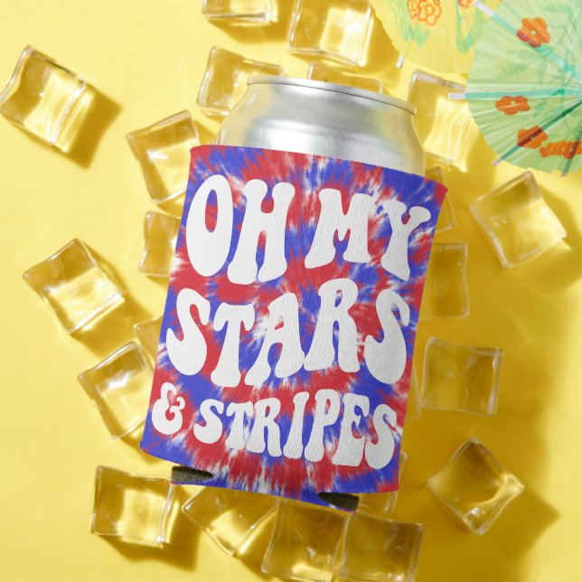 Porta-lata Estrelas e Stripes Retroativas 4º de julho (Verão in situ)