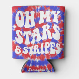 Porta-lata Estrelas e Stripes Retroativas 4º de julho