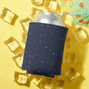 Porta-lata Estrelas Fofas Em Um Céu Noturno Brilhante