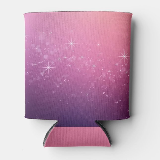 Porta-lata Estrelas No Espaço Rosa (Frente)