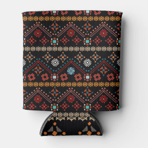 Porta-lata Étnica Boho: Tribal Colorida Sem Olho.