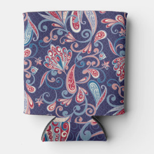 Porta-lata Étnico Floral: Abstrato Oriental sem carne.