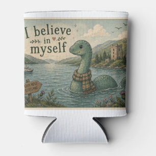 Porta-lata Eu acredito em mim mesmo Monstro do Lago Ness capr