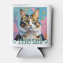 Porta-lata Eu Adoro Gatos!