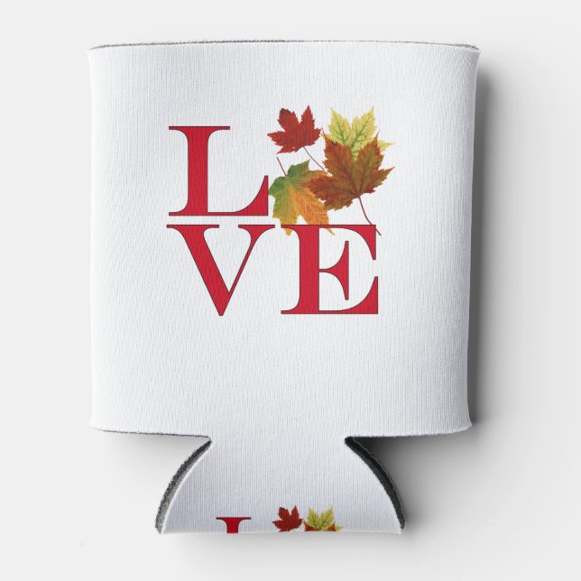 Porta-lata Eu adoro o outono (Frente)