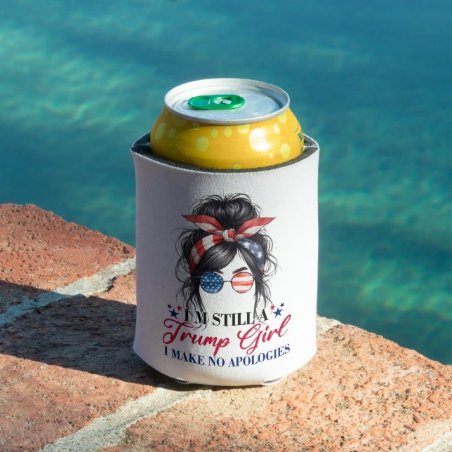 Porta-lata Eu ainda sou uma Trump Girl que eu não faço descul (Piscina in situ)