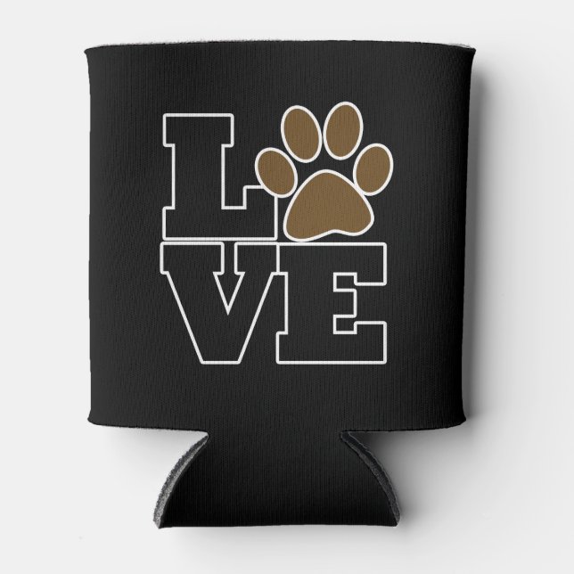 Porta-lata Eu amo cachorros (Frente)